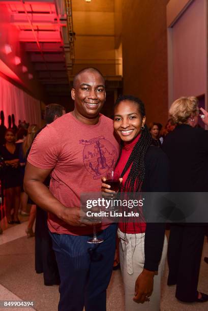 Robert Noble and Monica Hinestroza attend HBO "Clinica De Migrantes" screening at The Franklin Institute Science Museum on September 19, 2017 in...