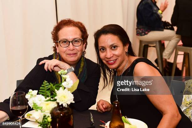 Betsy Kalish and Samantha Beers attend HBO "Clinica De Migrantes" screening at The Franklin Institute Science Museum on September 19, 2017 in...