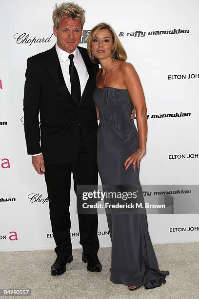 Chef Gordon Ramsay and Tana Ramsay arrive at the 17th Annual Elton John AIDS Foundation's Academy Award Viewing Party held at the Pacific Design...