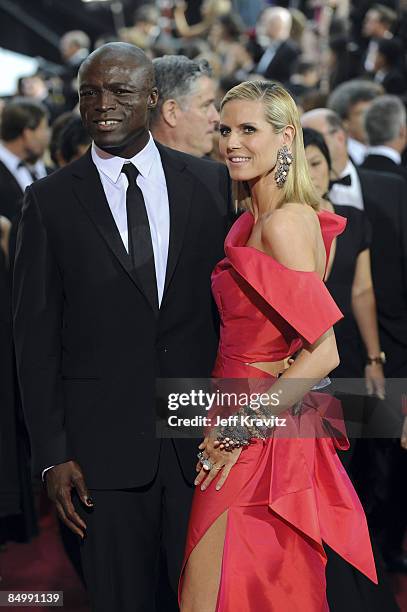 Singer Seal and TV personality Heidi Klum arrives at the 81st Annual Academy Awards held at The Kodak Theatre on February 22, 2009 in Hollywood,...