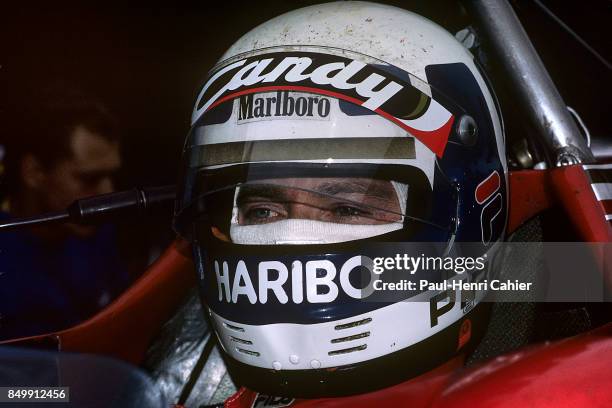 Didier Pironi, Ferrari 126C2, Grand Prix of Germany, Hockenheimring, Hockenheim, Germany, August 8, 1982.