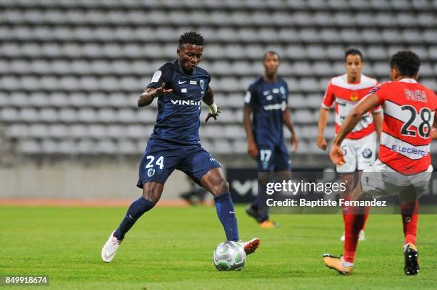 Ogou Edmond Akichi of Paris Fc during the French Ligue 2 mach between Paris FC and Orleans at Stade Charlety on September 19, 2017 in Paris, France.