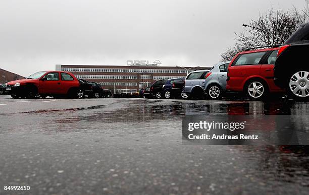 View is taken of the German car maker Adam Opel AG plant on February 23, 2009 in Bochum, Germany. The future of thousands of jobs hangs in the...