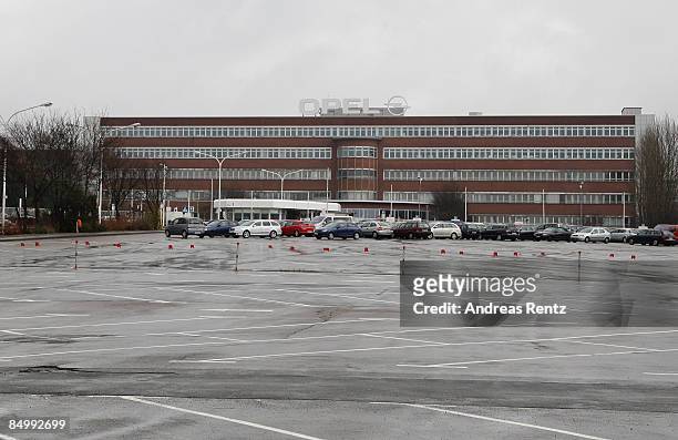 An emptier car park is pictured of German car maker Adam Opel AG plant on February 23, 2009 in Bochum, Germany. The future of thousands of jobs hangs...