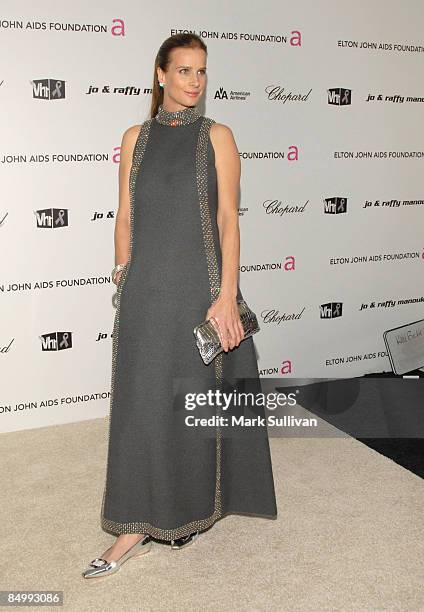 Actress Rachel Griffiths arrives at the 17th Annual Elton John AIDS Foundation's Academy Award Viewing Party held at the Pacific Design Center on...