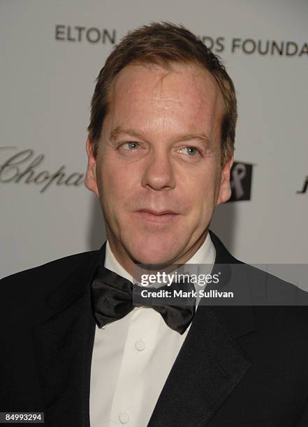 Actor Kiefer Sutherland arrives at the 17th Annual Elton John AIDS Foundation's Academy Award Viewing Party held at the Pacific Design Center on...