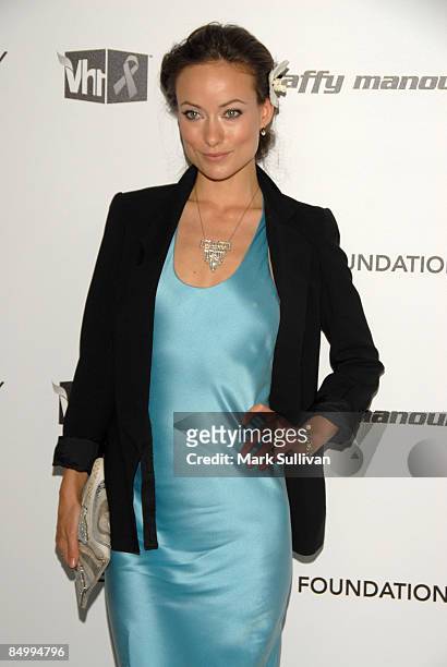 Actress Olivia Wilde arrives at the 17th Annual Elton John AIDS Foundation's Academy Award Viewing Party held at the Pacific Design Center on...