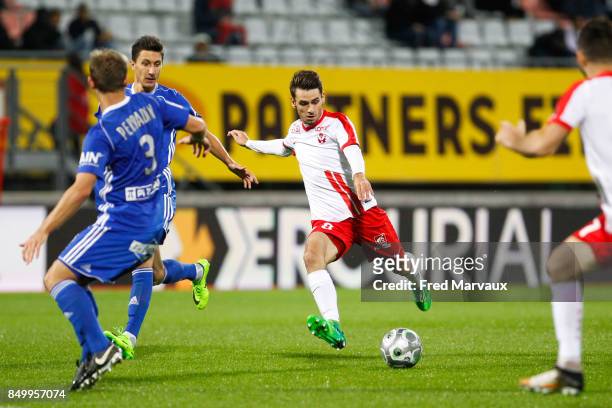 Vincent Marchetti of Nancy during the French Ligue 2 mach between Nancy and Bourg en Bresse at on September 19, 2017 in Nancy, France.
