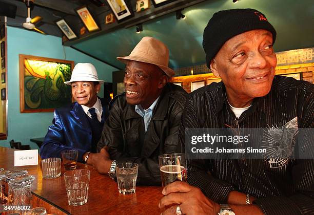 Dancer Erric Turro, guitarist Gilberto 'Papi' Oviedo La Portilla and Storyteller Terry Rodriguez, members of the legendary Cuban music band 'Buena...