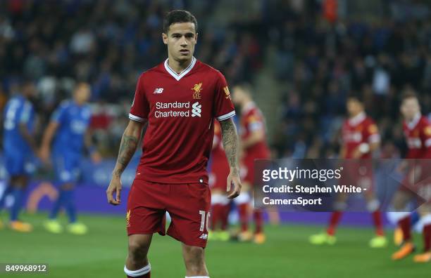 Liverpool's Philippe Coutinho during the Carabao Cup Third Round match between Leicester City and Liverpool at The King Power Stadium on September...