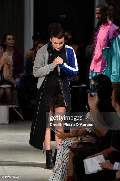 Arisa performs at the Atsushi Nakashima show during Milan Fashion Week Spring/Summer 2018 on September 20, 2017 in Milan, Italy.