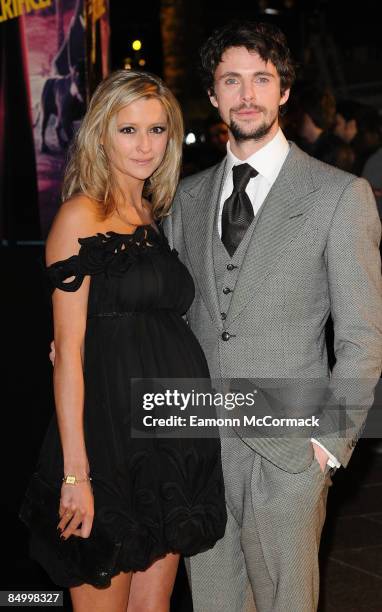 Matthew Goode and partner attend the world premiere of "Watchmen" at Odeon Leicester Square on February 23, 2009 in London, England.