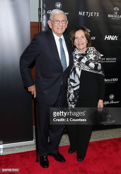 Eli Broad and Edythe Broad attend the Forbes Media Centennial Celebration at Pier 60 on September 19, 2017 in New York City.