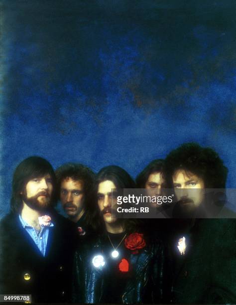 Photo of Don FELDER and Glenn FREY and Bernie LEADON and Randy MEISNER and EAGLES and Don HENLEY; L-R: Randy Meisner, Bernie Leadon, Glenn Frey, Don...