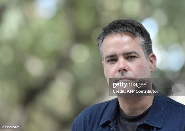 Chilean film director Sebastian Lelio poses during a photocall for his movie "A fantastic woman"on September 20, 2017 in Rome. / AFP PHOTO / TIZIANA...
