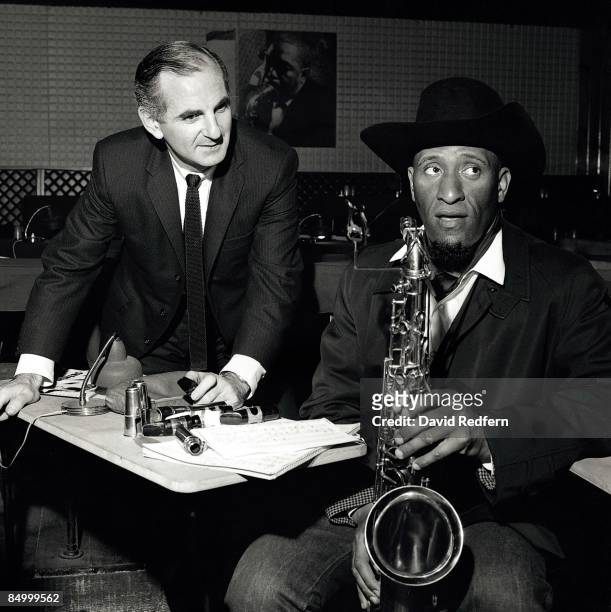 Photo of Sonny ROLLINS and Ronnie SCOTT, with Sonny Rollins in the Original Ronnie Scott's Club, Gerrard street