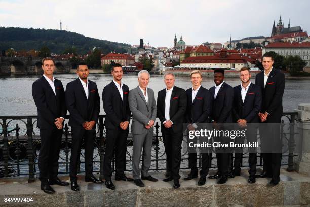 Team World Sam Querry, Nick Kygrios, Thanasi Kokkinakis, John McEnroe, Patrick McEnroe, Denis Shapovalov, Francis Tiafoe, Jack Sock and John Isner...