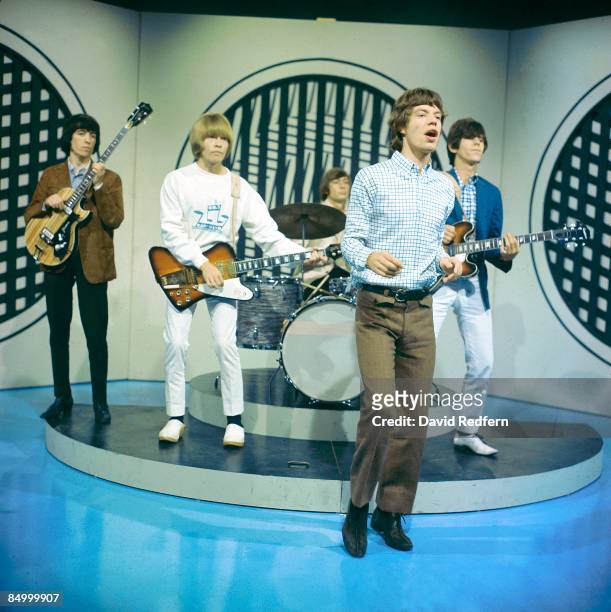 English rock group The Rolling Stones perform on the set of the ABC Television pop music television show Thank Your Lucky Stars at Alpha Television...