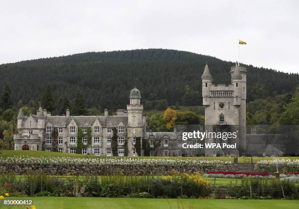 General view of Balmoral Castle as Queen Elizabeth holds a private audience on September 20, 2017 in Aberdeen Scotland.