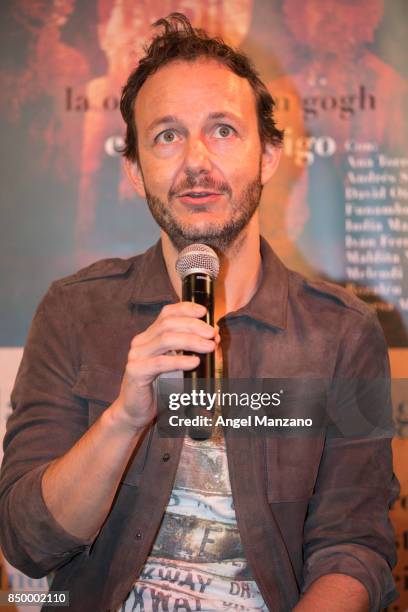 Pablo Benegas from La Oreja de Van Gogh attends 'Estoy Contigo' Charity Song Presentation in Madrid on September 20, 2017 in Madrid, Spain.