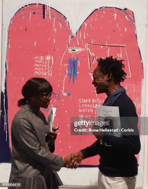 Press view of Basquiat Boom For Real at Barbican Centre on September 20, 2017 in London, England.