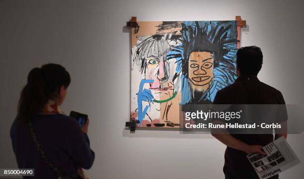 Press view of Basquiat Boom For Real at Barbican Centre on September 20, 2017 in London, England.