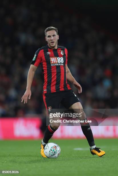 Dan Gosling of AFC Bournemouth in action during the Carabao Cup Third Round match between Bournemouth and Brighton and Hove Albion at Vitality...