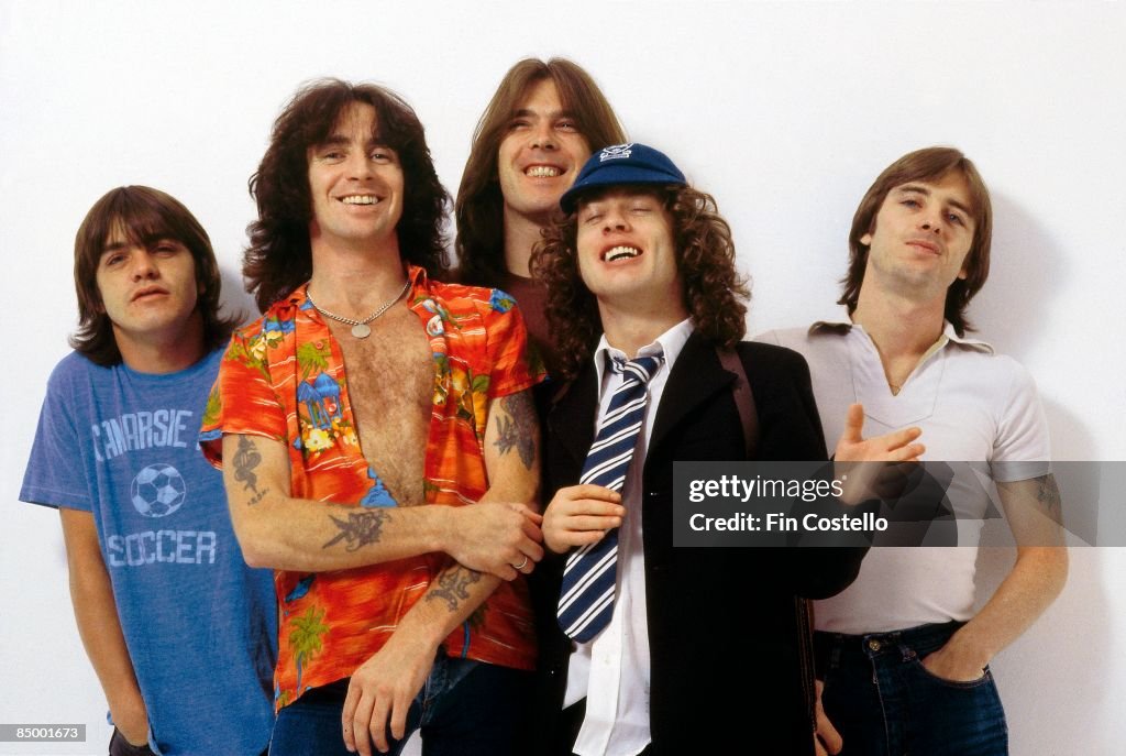 Photo of Bon SCOTT and AC/DC and Angus YOUNG and Phil RUDD and Cliff WILLIAMS and Malcolm YOUNG and AC DC