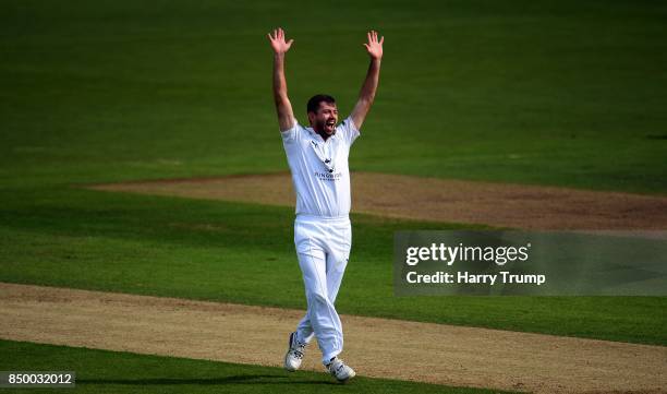 Ian Holland of Hampshire appeals during Day Two of the Specsavers County Championship Division One match between Hampshire and Essex at the Ageas...