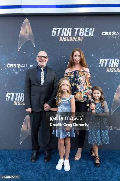 Executive Producer Akiva Goldsman and family arrive for the Premiere Of CBS's "Star Trek: Discovery" at The Cinerama Dome on September 19, 2017 in...