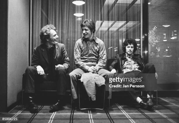 Photo of Ginger BAKER and CREAM and Jack BRUCE and Eric CLAPTON, L-R. Ginger Baker, Jack Bruce, Eric Clapton - posed, group shot
