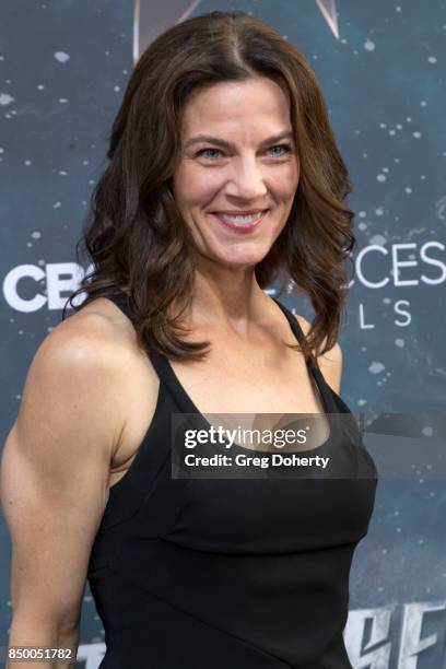 Actress Terry Farrell arrives for the Premiere Of CBS's "Star Trek: Discovery" at The Cinerama Dome on September 19, 2017 in Los Angeles, California.