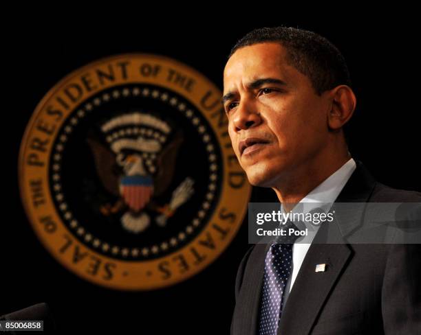 President Barack Obama speaks about his upcoming budget during the close of the Fiscal Responsibility Summit in the East Room at the White House...