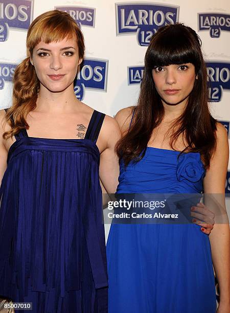 Spanish actresses Alejandra Llorente and Sabrina Praga attend Larios Fashion Calendar Launch party on February 23, 2009 at the Price Circus in...