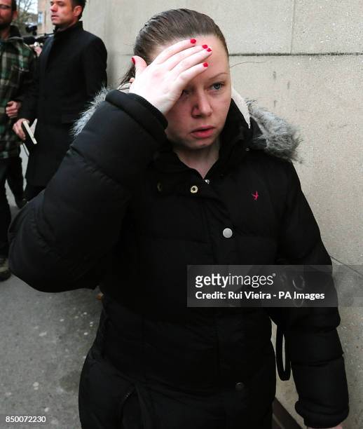 Mairead Philpott's sister Bernadette Duffy leaves Nottingham Crown Court after Mick Philpott and his wife Mairead were sentenced for killing six of...