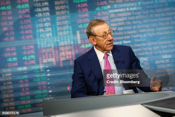 Stephen Ross, founder and chairman of Related Cos LP, speaks during a Bloomberg Television interview in New York, U.S., on Wednesday, Sept. 20, 2017....