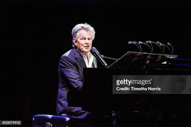 David Foster performs during the 2017 GRAMMY Museum Gala Honoring David Foster at The Novo by Microsoft on September 19, 2017 in Los Angeles,...