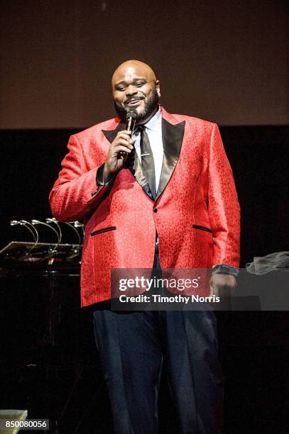 Ruben Studdard performs during the 2017 GRAMMY Museum Gala Honoring David Foster at The Novo by Microsoft on September 19, 2017 in Los Angeles,...