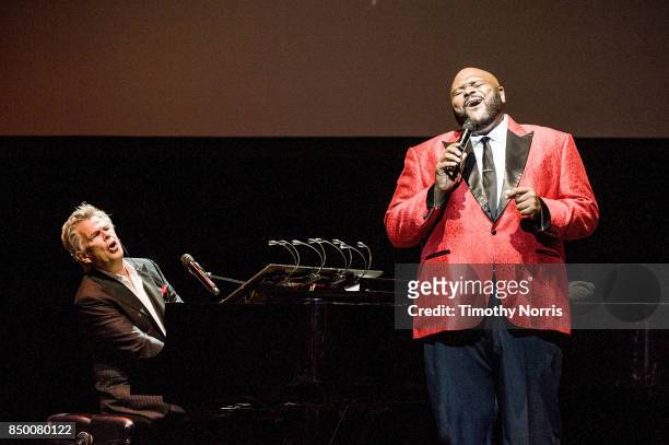 David Foster and Ruben Studdard perform during the 2017 GRAMMY Museum Gala Honoring David Foster at The Novo by Microsoft on September 19, 2017 in...