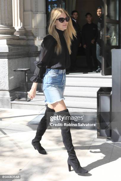 Martha Hunt is seen during Milan Fashion Week Spring/Summer 2018 on September 20, 2017 in Milan, Italy. .