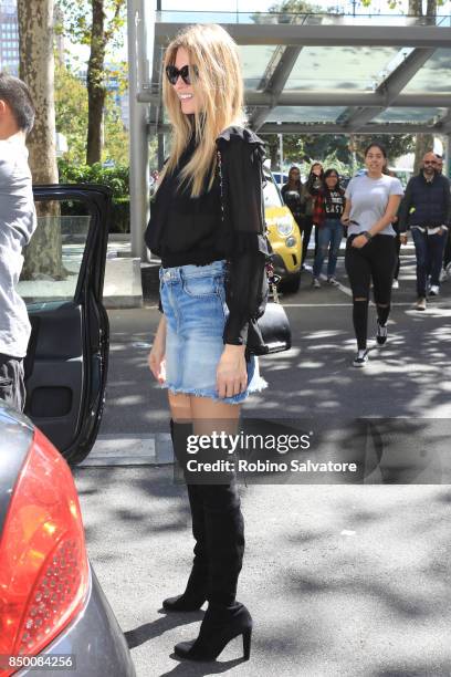 Martha Hunt is seen during Milan Fashion Week Spring/Summer 2018 on September 20, 2017 in Milan, Italy. .