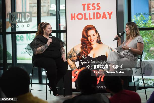 Tess Holliday visits Build Series to discuss her new book "The Not So Subtle Art Of Being A Fat Girl: Loving The Skin You're In" at Build Studio on...