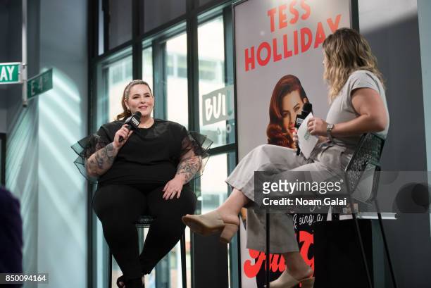 Tess Holliday visits Build Series to discuss her new book "The Not So Subtle Art Of Being A Fat Girl: Loving The Skin You're In" at Build Studio on...