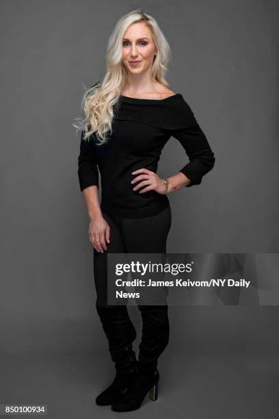 Superstar Charlotte Flair photographed for New York Daily News on Monday, March 20, 2017 in New York. WWE Superstar Charlotte Flair is photographed...