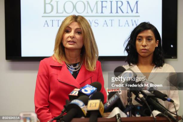 Lisa Bloom , lawyer for Montia Sabbag, speaks regarding the alleged attack on her client's character after accusations that Sabbag attempted to...