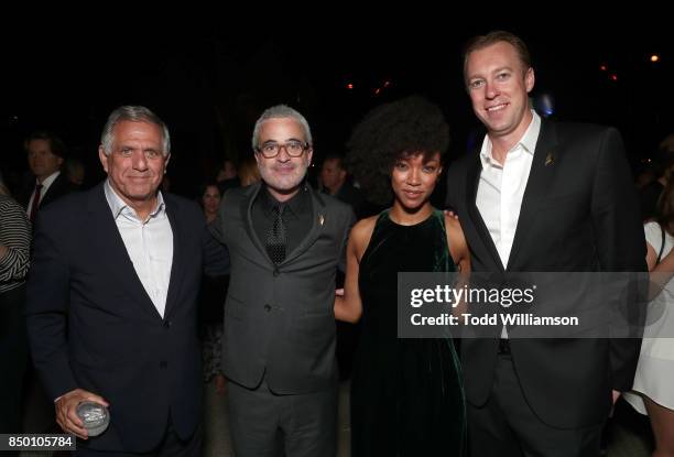 Chairman and CEO Leslie Moonves, Executive Producer Alex Kurtzman, Sonequa Martin-Green, CBS Interactive President and COO Marc DeBevoise attend the...