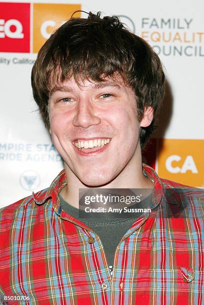 Actor John Gallagher attends Defying Inequality: The Broadway Concert at the Gershwin Theatre on February 23, 2009 in New York City.