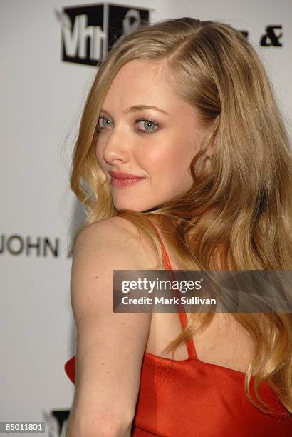 Actress Amanda Seyfried arrives at the 17th Annual Elton John AIDS Foundation's Academy Award Viewing Party held at the Pacific Design Center on...