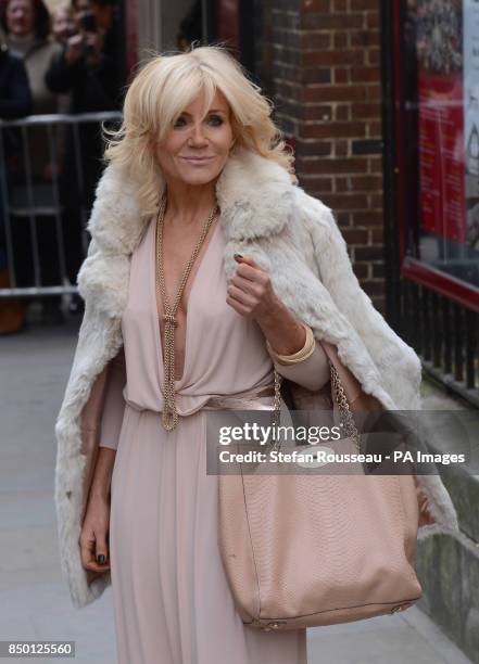 Actress Michelle Collins, arrives for the wedding of Coronation Street actress Helen Worth, who plays Gail Platt in the popular television soap...