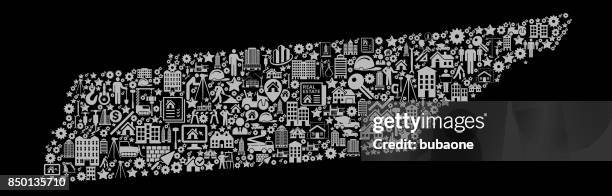 tennessee construction industry vector icon pattern - construction worker tablet stock illustrations